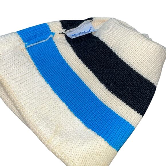 Meister 100% "New Wool" Watch Cap Beanie Hat Stripes OS Ski Winter Knit Vintage - Picture 7 of 9